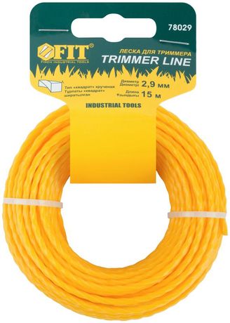 Леска для садовых триммеров крученая ''Квадрат'' 3.0 мм х 15 м - 78029 РОС