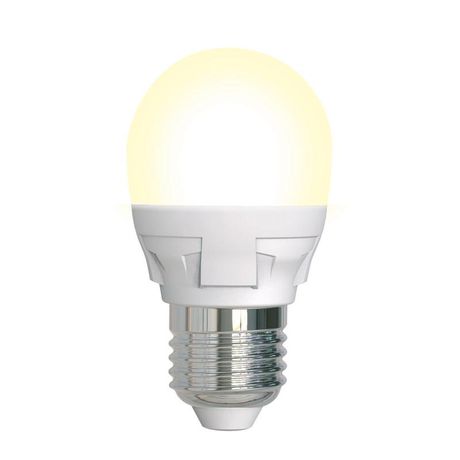 Лампа светодиодная LED-G45 7W/3000K/E27/FR/DIM PLP01WH LED, димм.. «шар», мат, серия Яркая, пр-во Россия, 3000К . | UL-00004303 Uniel