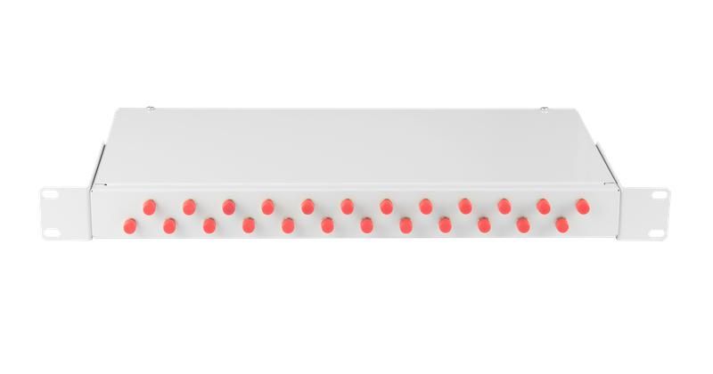 Оптический кросс 19 дюймов 1U 24 порта FC/UPC, SM 9/125 OS2, серый - NMF-RP24FCUS2-WS-ES-1U-GY NIKOMAX ЭКО48821