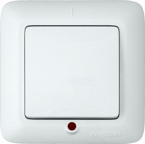 Выключатель 1-кл. СП Прима 6А IP20 с подсветкой бел. (розн. упак.) SchE S16-053-BI Schneider Electric