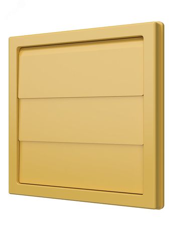 Решетка приточно-вытяжная с гравитационными жалюзи 150х150 фланцем 55х110, из ASA пластика,цвет Бежевый - 1515К511Ф беж ЭРА 24247