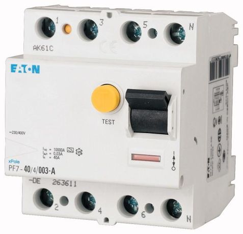 Устройство защитного отключения, 100А, 300мА, 4 полюса PF7-100/4/03 - 102927 EATON