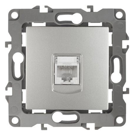 Розетка информационная 12-3107-03 RJ45, алюминий (10/100/2500) |Б0014725 | ЭРА