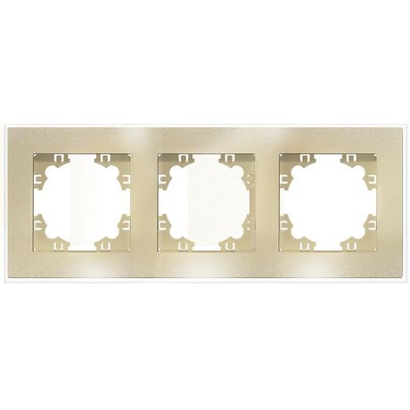 Афина рамка стеклянная трехместная универсальная, золото (еврослот) - 2292 Союз