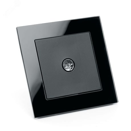 Розетка телевизионная 1-местная, 75 Ом, 5-862МГц, серия Катрин, GLS00-7008-05, черный | 39511 STEKKER FERON