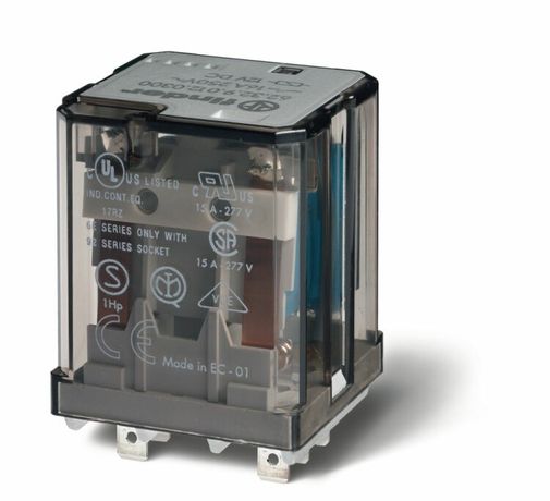 Силовое электромеханическое реле; монтаж в розетку или наконечники Faston 187 (4.8х0.5мм); 2CO 16A; контакты AgCdO | 623282300000 Finder 62.32.8.230.0000