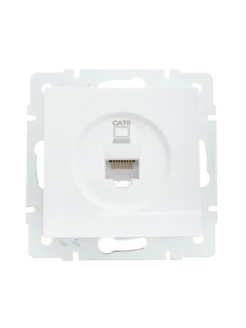 Розетка компьютерная 1-м СП Vesna механизм бел. LEZARD 742-0288-140