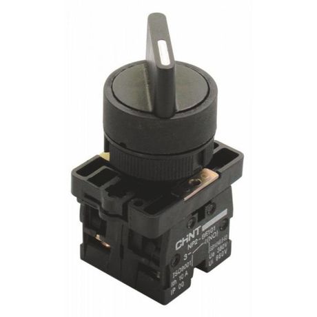 Переключатель NP2-ED25, 2 положения с фиксацией, 1НЗ +1НО IP40 | 573781 CHINT