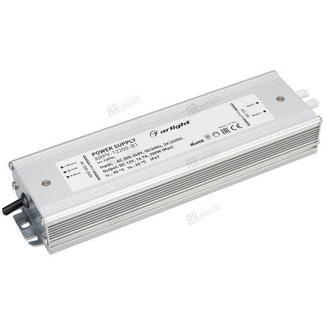 Блок питания ARPV-12200-B1 (12V, 16,7A, 200W) (ARL, IP67 Металл, 3 года) - 028784 Arlight