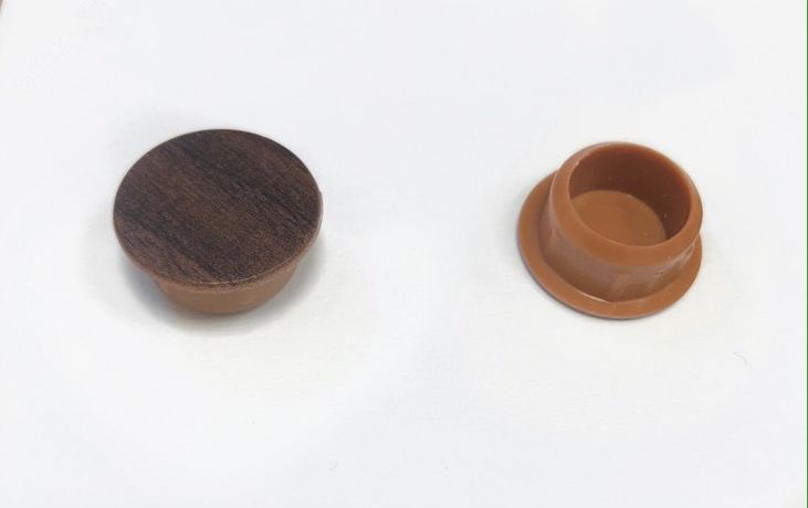 Заглушка на отверстие с текстурой D10 орех сиена (16 шт.) - 16 0754 1 Европартнер