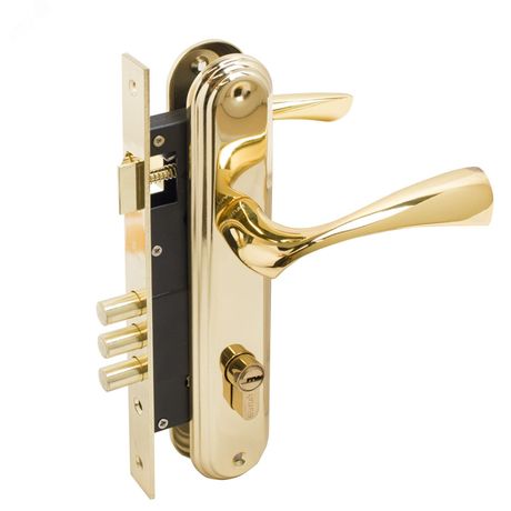 Замок врезной БУЛАТ ЗВ4-3.03.05 НОМОС золото 5 перф.кл. с/руч - 13562 ПТК