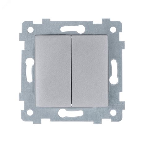 Выключатель 2-кл. СП Мария С510-439 10А IP20 механизм алюм. Кунцево 110054