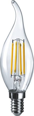 Лампа светодиодная 61 341 NLL-F-FC35-4-230-4K-E14 4Вт свеча на ветру 4000К нейтр. бел. E14 380лм 220-240В Navigator 61341 20443