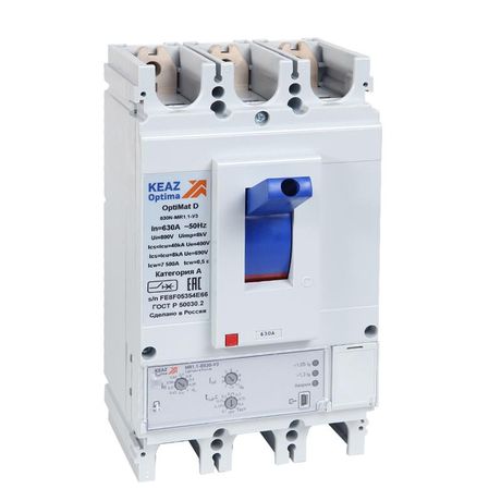 Выключатель автоматический OptiMat D630H-MR1.1-ОМ4-РЕГ| 327477 | КЭАЗ