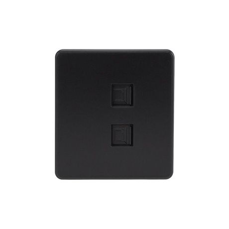 Розетка компьютерная 2-м СП ROUND RJ45 + кат.6 IP20 оникс Kranz KR-78-0725-3 Kranz арт. KR-78-0725-3