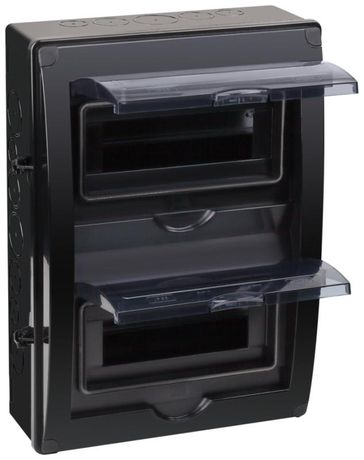 Щиток распределительный навесной на 20 модулей с двумя дверцами черный IP66 (ЩРн-П-20) - 69020Ч TYCO