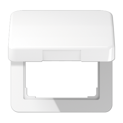 Крышка ударопрочная откидная для штекерных розеток; белая | CD590BFKLWW Jung