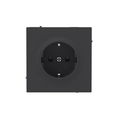 Розетка силовая KANT 2P+E без шторки черн. уголь DKC 7012033 ДКС DKC арт. 7012033