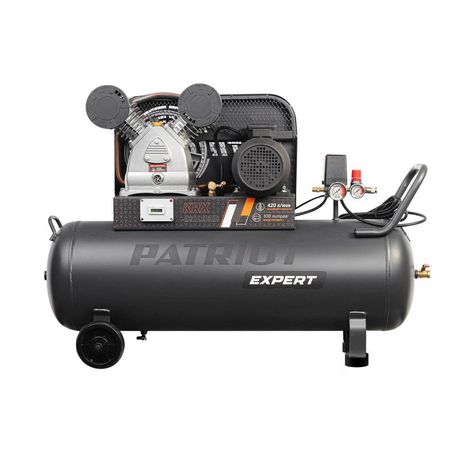 Компрессор поршневой ременной масляный KRX 420 L100 D 420л/мин 100л 10бар 2.2кВт 400 В PATRIOT 545302320