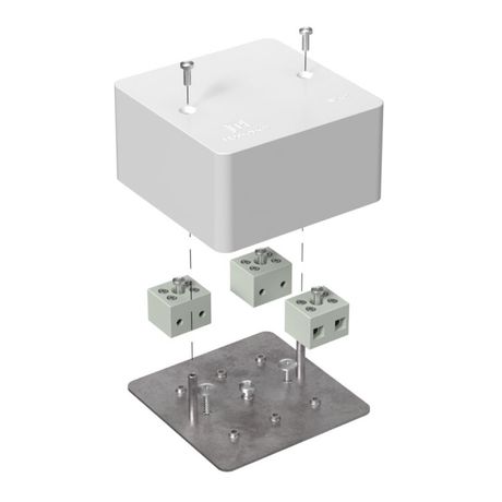 Коробка огнестойкая для кабель-канала 40-0460-FR6.0-6 Е15-Е60 (латунь) 85х85х45 IP42 6p, 6.0 мм.кв.| 40-0460-FR6.0-6-Е60 | Промрукав Строитель