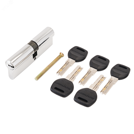 Механизм цилиндровый для врезных замков, АЛЛЮР HD F 90-5К CP(25x10x55) хром - 7805 ПТК