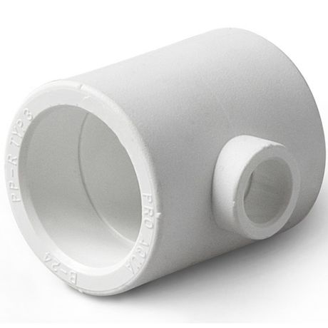 Тройник переходной 50 х 25 полипропиленовый PPR белый - PA14550P PRO AQUA