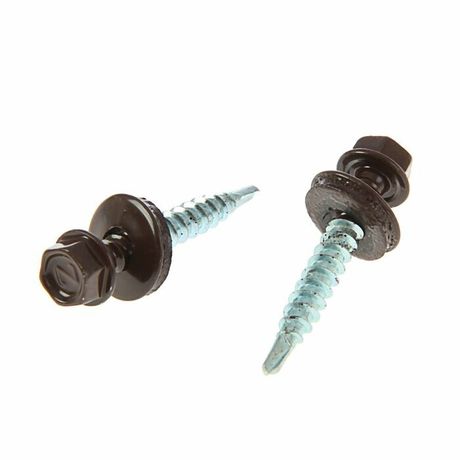 Саморез КР св. 4,8х35 RAL 8017 (шоколад. корич) (5 кг) - коробка | 140560 Tech-KREP