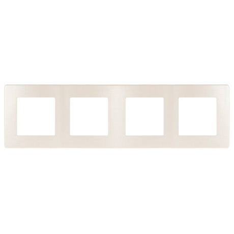 Рамка для розеток и выключателей серия 12 12-5104-15 на 4 поста, сатин, перламутр | Б0052538 ЭРА