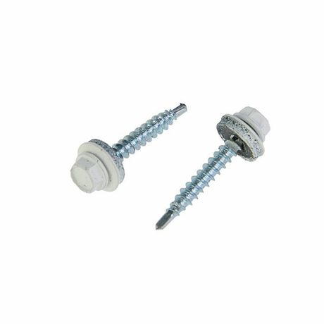 Саморез КР св. 4,8х35 RAL-9003 (ярко-белый) (250 шт) - ведро ( 1,415 кг) | 127875 Tech-KREP