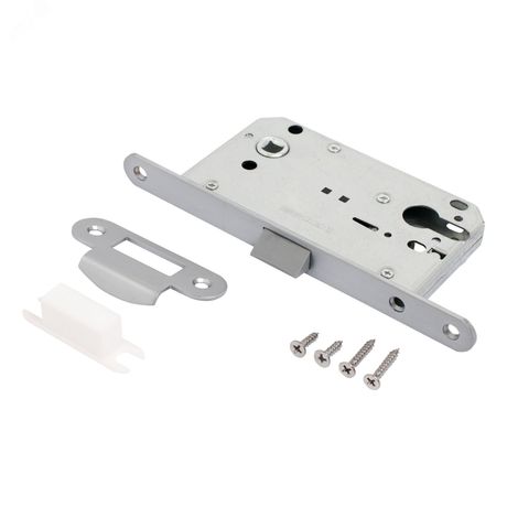 Защёлка АЛЛЮР АРТ 5300-P SC мат.хром без ц/м Замок врезной - 14889 ПТК