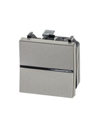 Механизм 1-клавишного 1-полюсного выключателя с клавишей, 2-модульный, серия Zenit, цвет шампань | 2CLA220100N1901 ABB N2201 CV