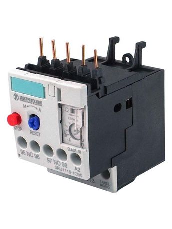 Реле перегрузки тепловое 3RU1116-1DB0 3п 1.1кВт 2.2...3.2А 1НО+1НЗ типоразмер S00 ручной и автоматический сброс винтовые клеммы IP20 Электротехник ET064757
