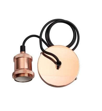 Патрон декоративный с проводом RETRO PLC 01 E27 230V/1M Rose gold | .5015975 Jazzway