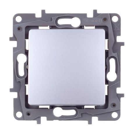 Переключатель перекрёстный одноклавишный Etika 10АХ 250В винтовые зажимы - алюминий 672449 Legrand