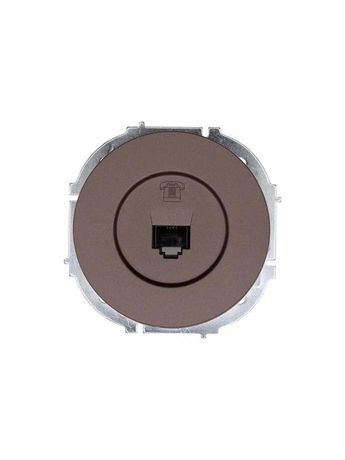 Розетка телефонная СП OSEN RJ11 евро механизм шоколад LEZARD 743-7388-137