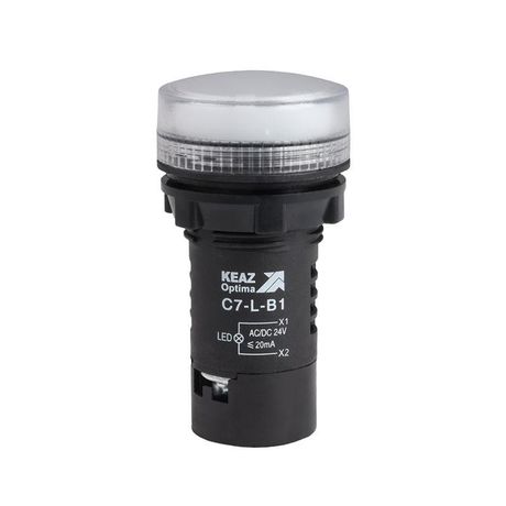 Лампа светодиодная OptiSignal Compact D22 C7-L-Q1 белая 380 В AC XB7EV01QP | 362164 КЭАЗ 362163