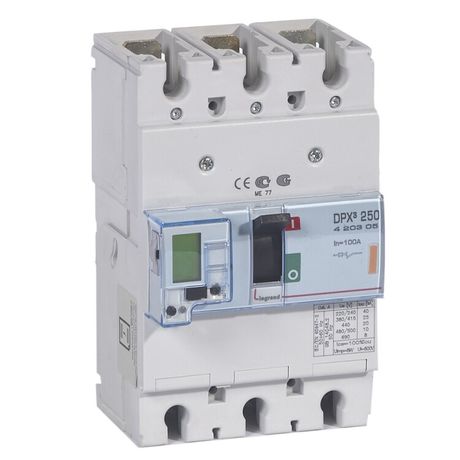 Автоматический выключатель DPX3 250 - эл. расц. 25 кА 400 В~ 3П 100 А | 420305 Legrand
