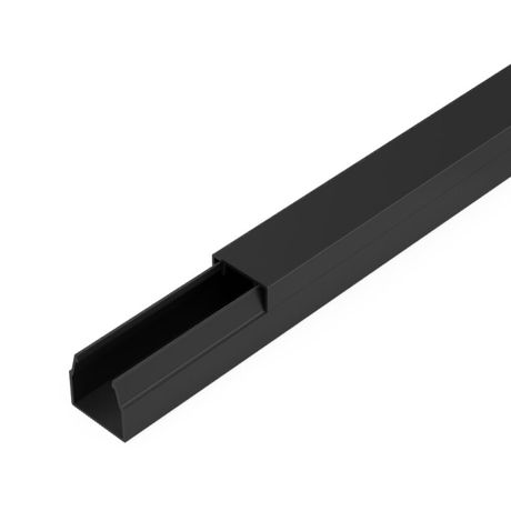 Кабель-канал черный 2-й замок в п/э 12х12 мм (120 м/уп) Промрукав | PR03.0208 Строитель