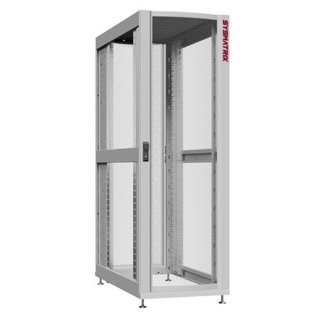 Шкаф серверный 48U 800х1200 передняя дверь: одностворчатая перфорированная IP20. задняя боковые панели: без. цвет: серый RAL7035 - NS 8248.7330 SYSMATRIX