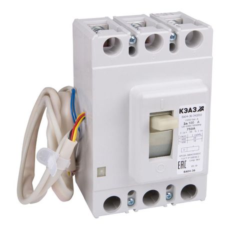 Выключатель автоматический ВА04-36-341810-80А-1000-690АС-НР110АС/DC-УХЛ3| 298061 | КЭАЗ