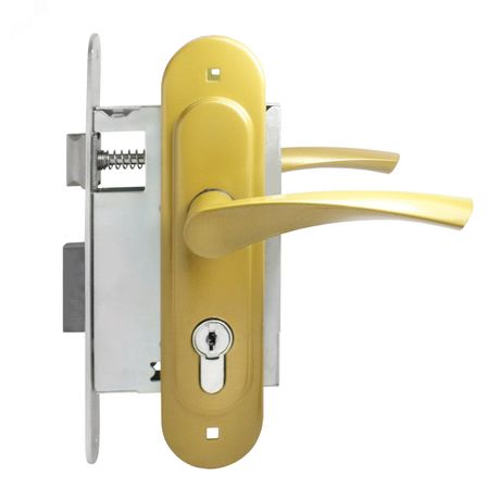 Замок врезной Птимаш ЗВ4-307 голд с/руч - 11692 ПТК