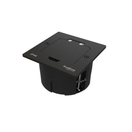 Лючок MultiDesk MDK20 на 2мод. IP44 с монтажной коробкой для стены фальшпола стола черн. матов. SE MDK20102MBA APC