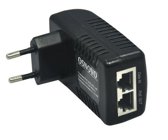 Инжектор PoE 1хRJ45 10/100/1000 Мб/с, 802.3af, до 15.4 Вт AC 100-240В - Midspan-1/151GA OSNOVO 12970 sct1223