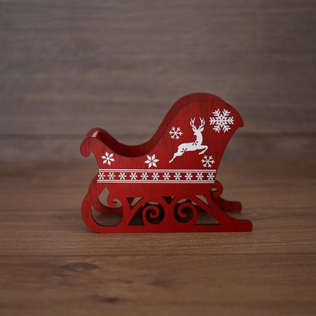 Деревянная домашняя фигурка Сани 11,5х7,5х9,5 см - 504-003 NEON-NIGHT