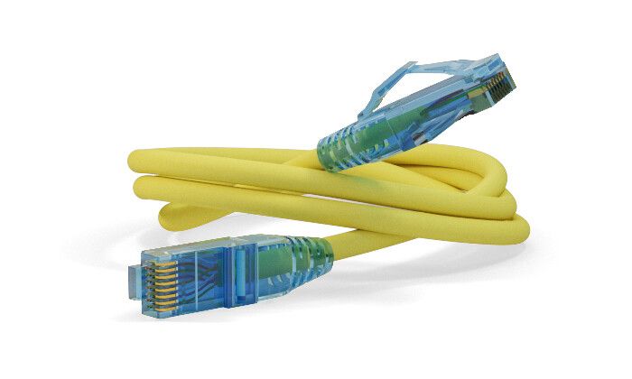 PC-LPM-UTP-RJ45-RJ45-C6-0.3M-LSZH-YL Патч-корд U/UTP, Cat.6 (100% Fluke Component Tested), LSZH, 0.3 м, желтый | 230195 Hyperline