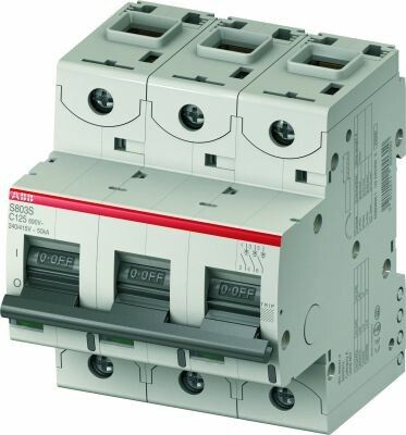 Выключатель автоматический трехполюсный S803C 40А C 25кА (S803C C40) | 2CCS883001R0404 ABB
