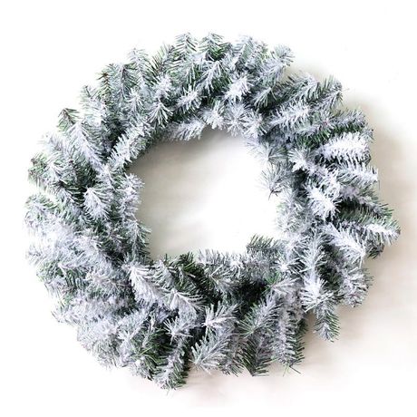 Заснеженный домашний еловый венок NEON-NIGHT 60 см, ПВХ - 307-148