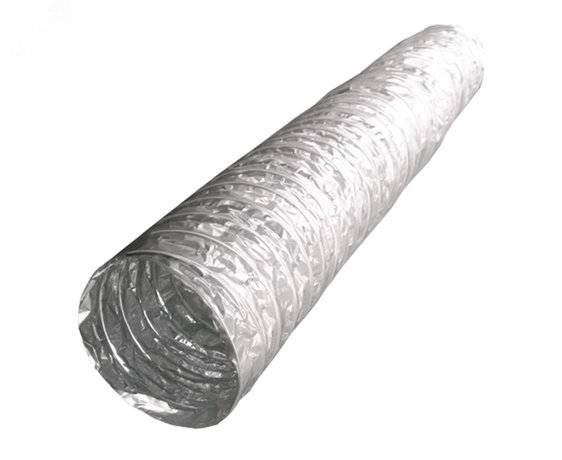 Воздуховод гибкий армированный, металлизированная пленка 105 мкм, L до 10м, D102 - AF-П102 ЭРА 5130