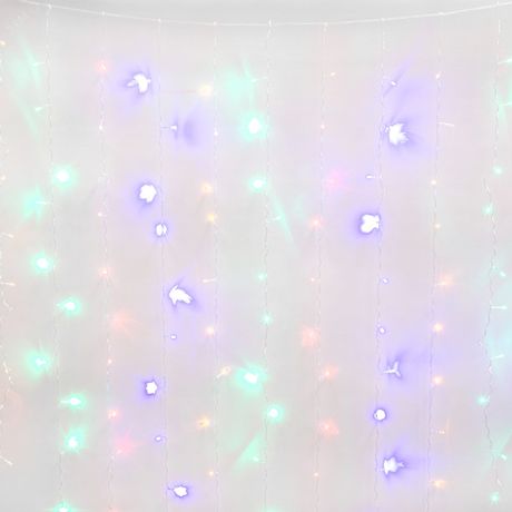 Занавес светодиодный 15х15м 100 светодиодов Разноцветный свет Провод прозрачный ULD-C1515-100/DTA MULTI IP20 TM Uniel - UL-00010912