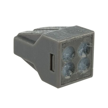 Экспресс-клемма с пастой, 4-проводная до 2,5 мм , серая (100 шт./уп.) (773-304) | 07-3040 REXANT MEET